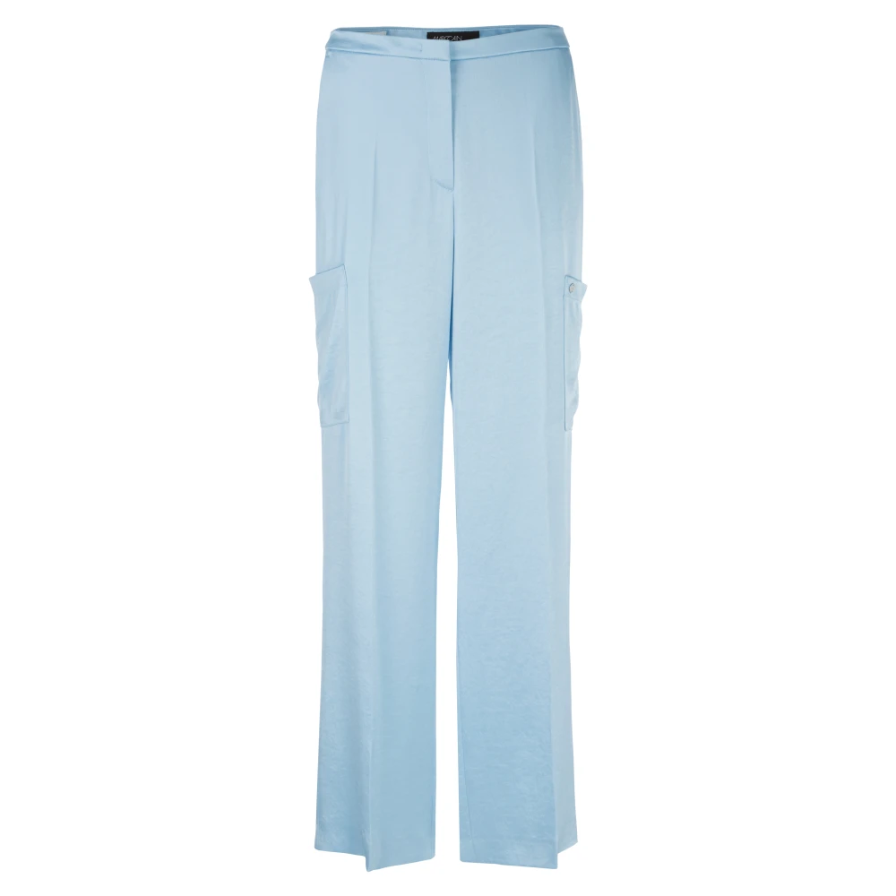 Marc Cain Women's Blue Wide Trousers, Xl, Wukari Trousers