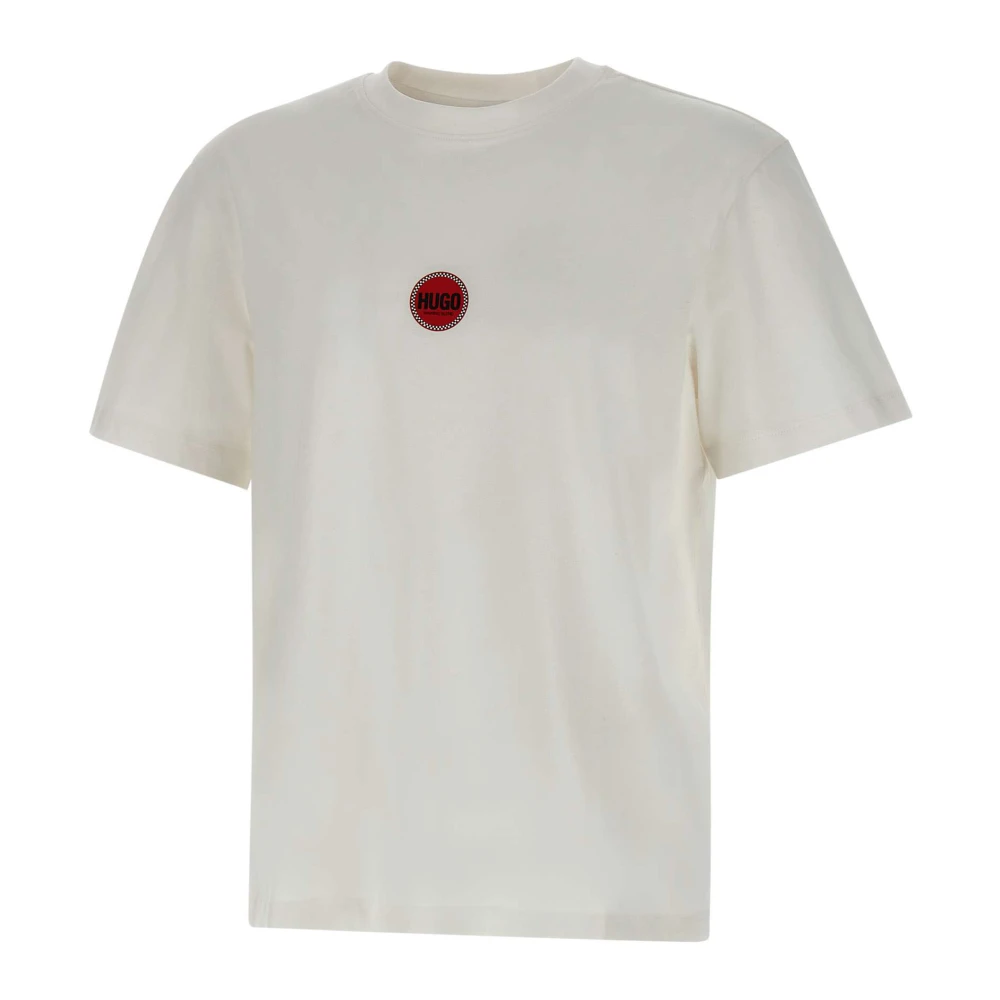 Hugo Boss Vit Bomull T-shirt Dercho White, Herr