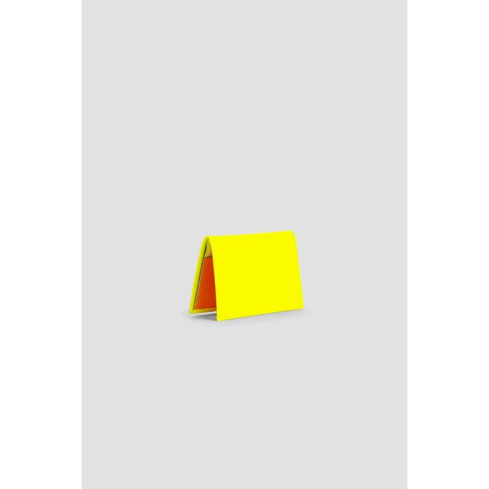 Comme des Garçons Gele leren kaarthouder portemonnee Yellow Dames