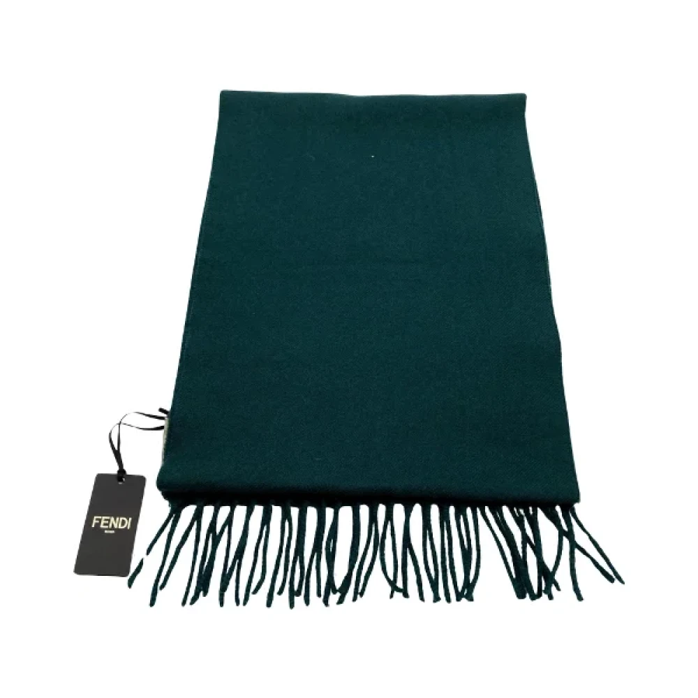 Fendi Vintage Pre-owned Wool scarves Green Dames
