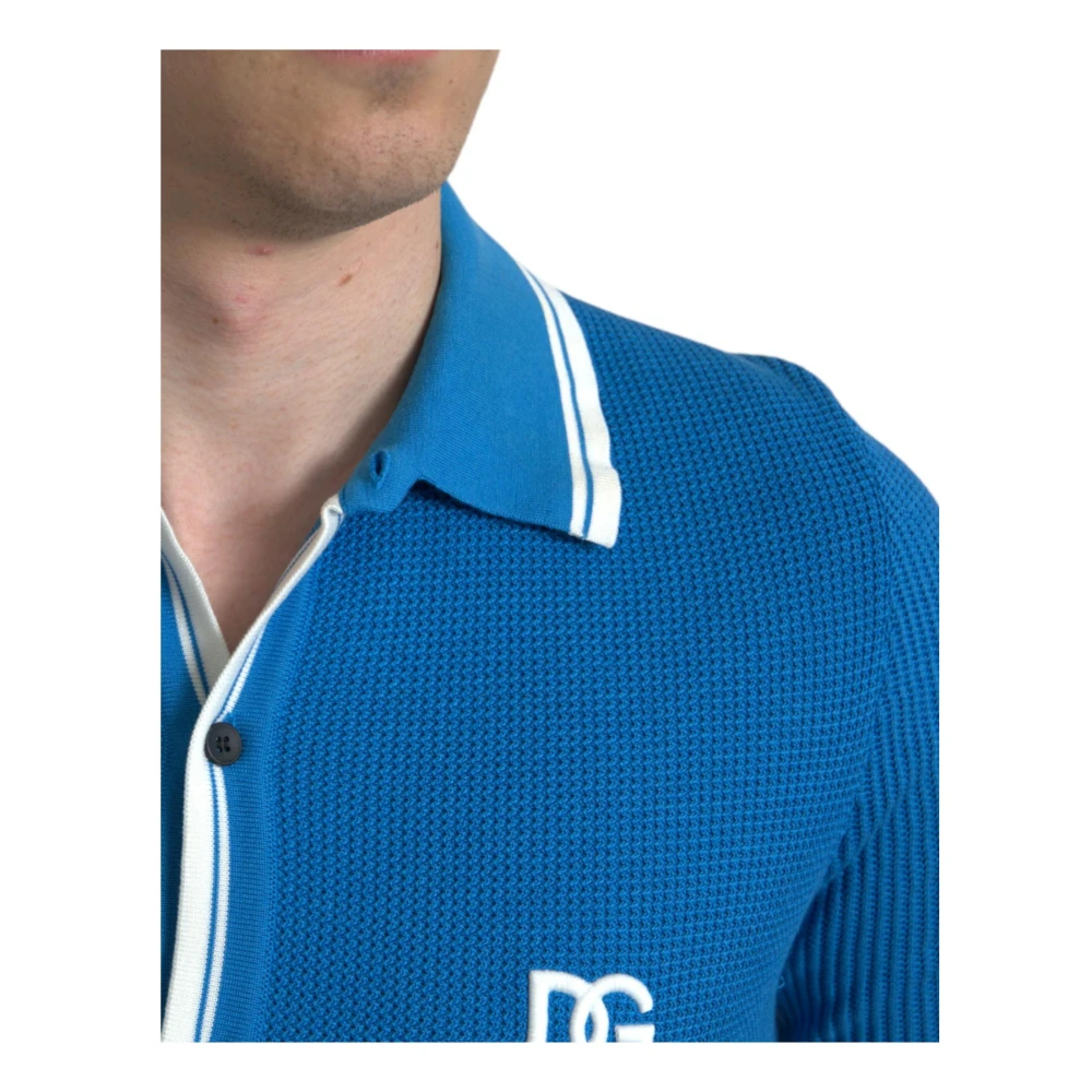 Dolce & Gabbana Polo Shirts Blue Heren