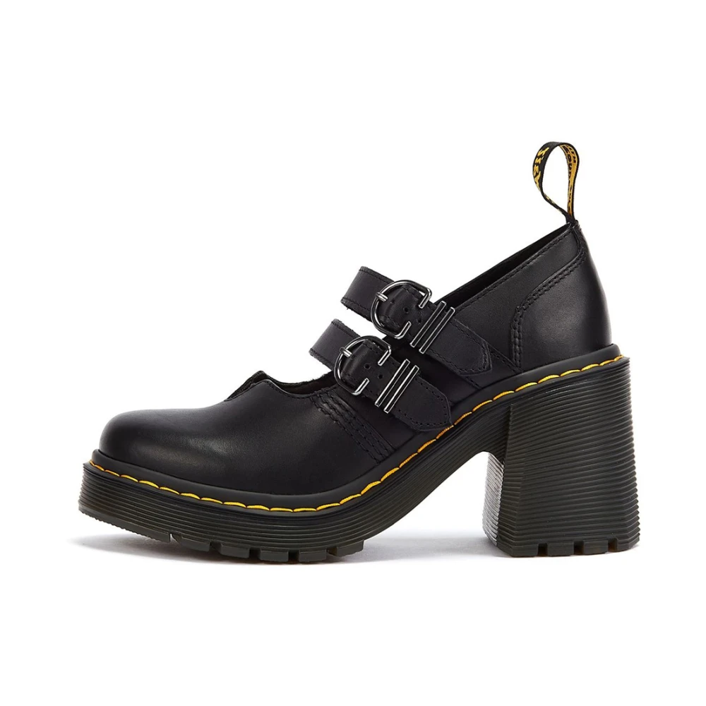 Dr. Martens Zwarte Sendal Hoge Hak Sandalen Black Dames