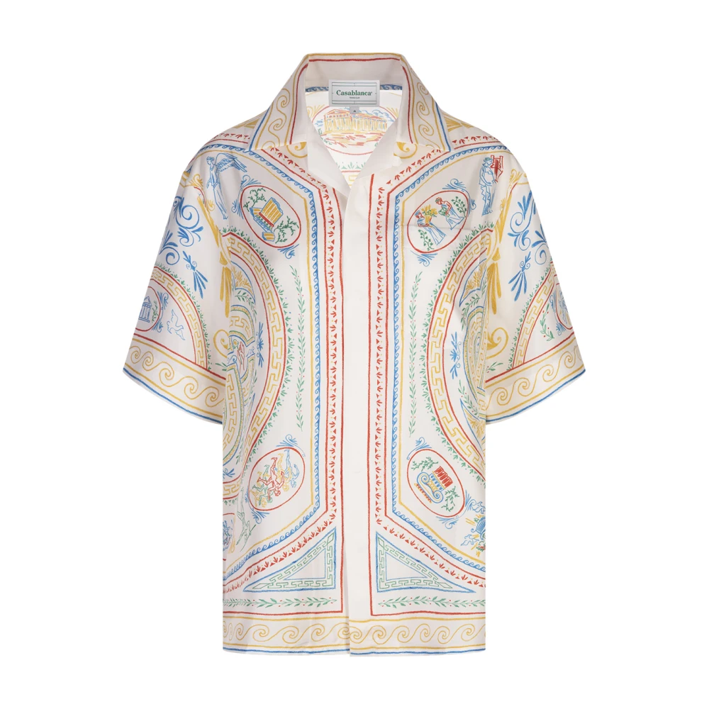 Casablanca Multicolor Zijden Crayon Vaas Shirt Multicolor Dames