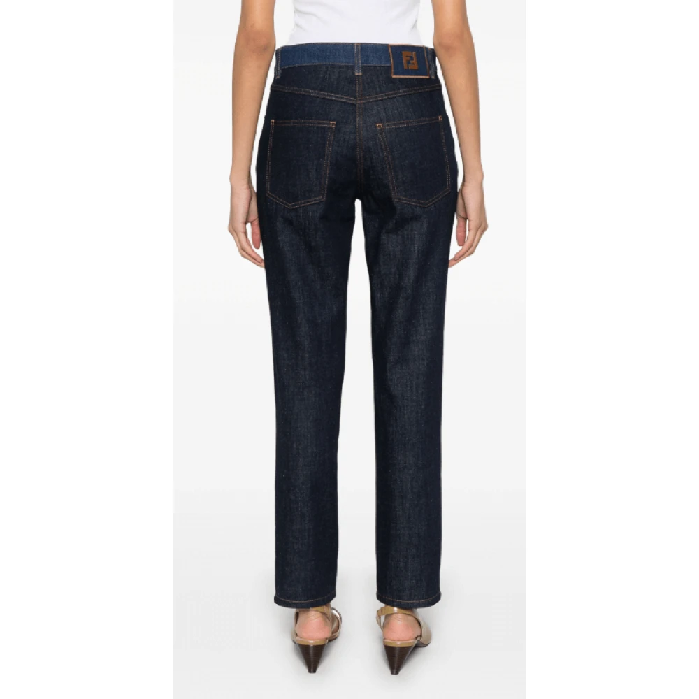 Fendi Tweekleurige spijkerbroek Blue Dames