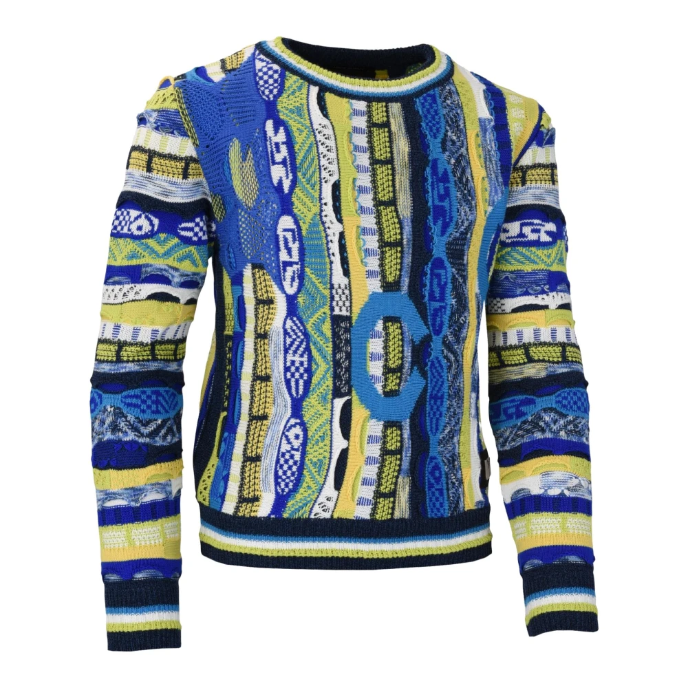 Carlo Colucci Boys Multicolor Kids Knitwear, 7 Y, Allover Pattern Jumper