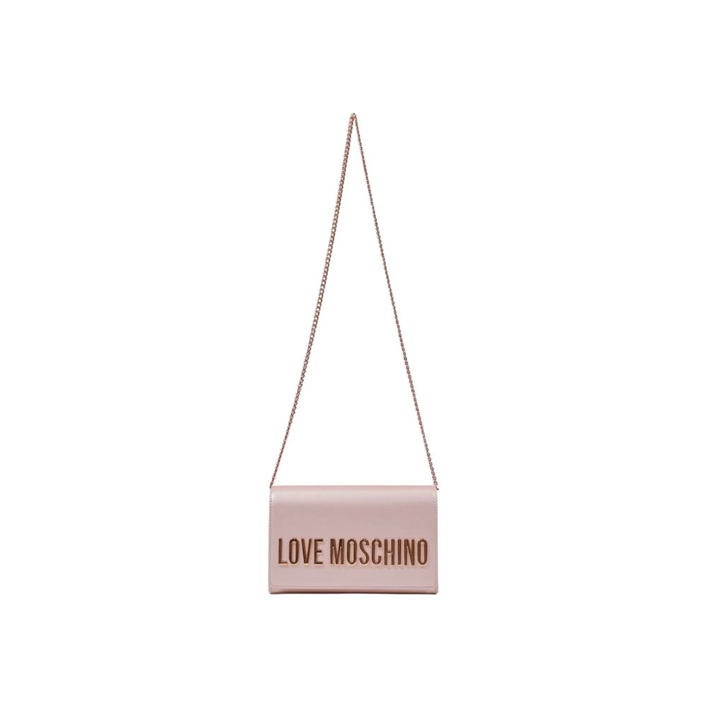 Love Moschino Kleurrijke Polyethyleen Handtas Lente Zomer Collectie Pink Dames