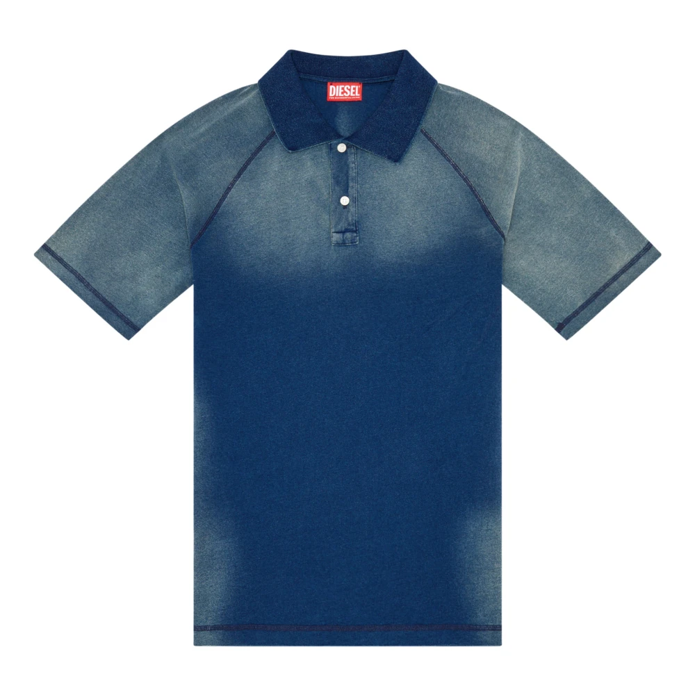 Diesel Polo shirt with sun-faded effects Blue Heren