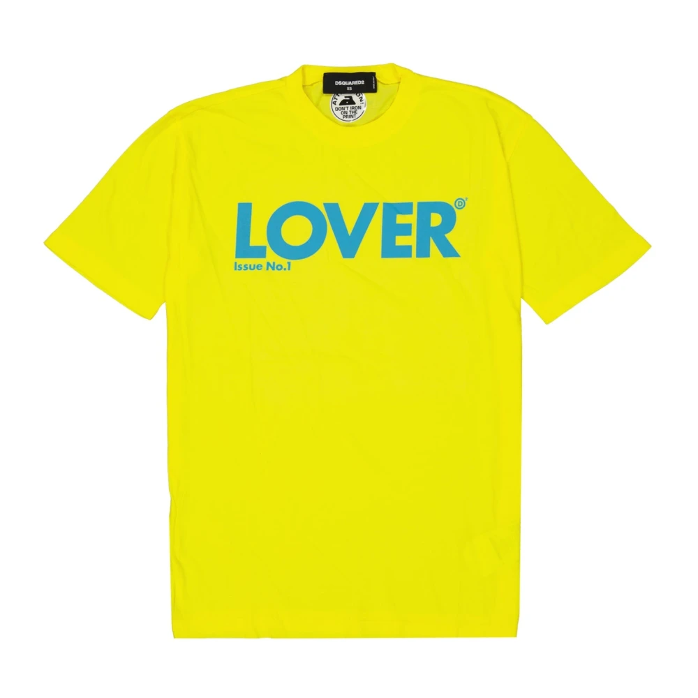 Dsquared2 Gele Katoenen T-Shirt Ss22 Yellow Heren