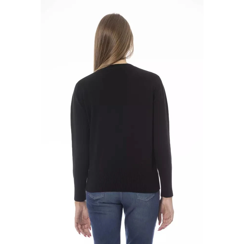 Baldinini Elegante Wol Kasjmier Trui Black Dames