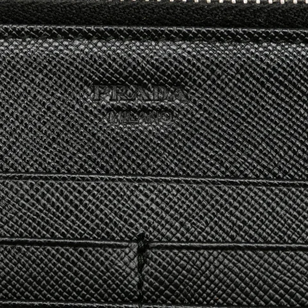 Prada Vintage Pre-owned Leather wallets Black Dames