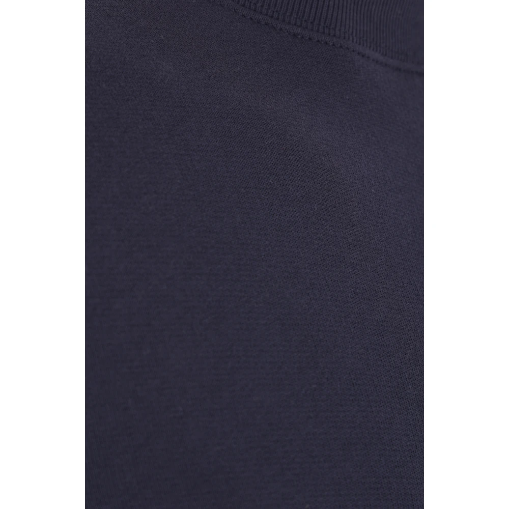 Maison Kitsuné Blauwe Katoenen Sweater met Speedy Fox-logo Black Heren
