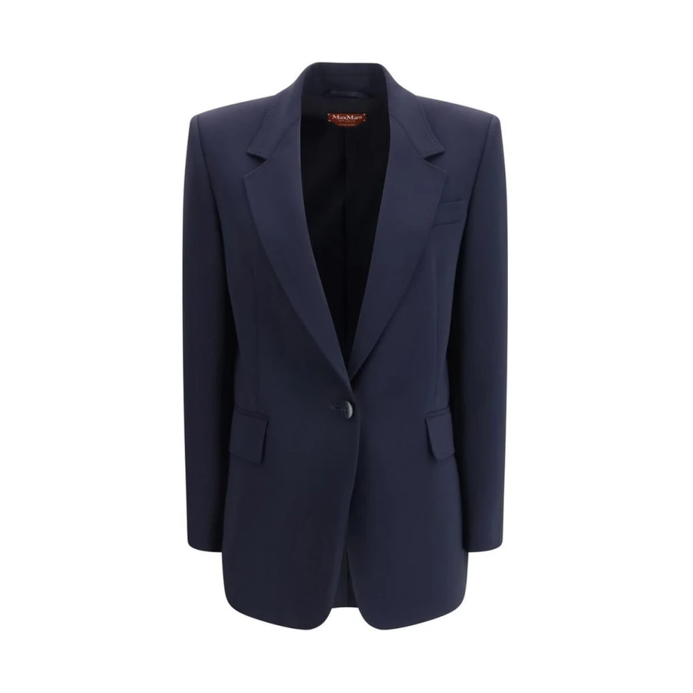 Max Mara Women's Blue Tailored Triacetate Blazer