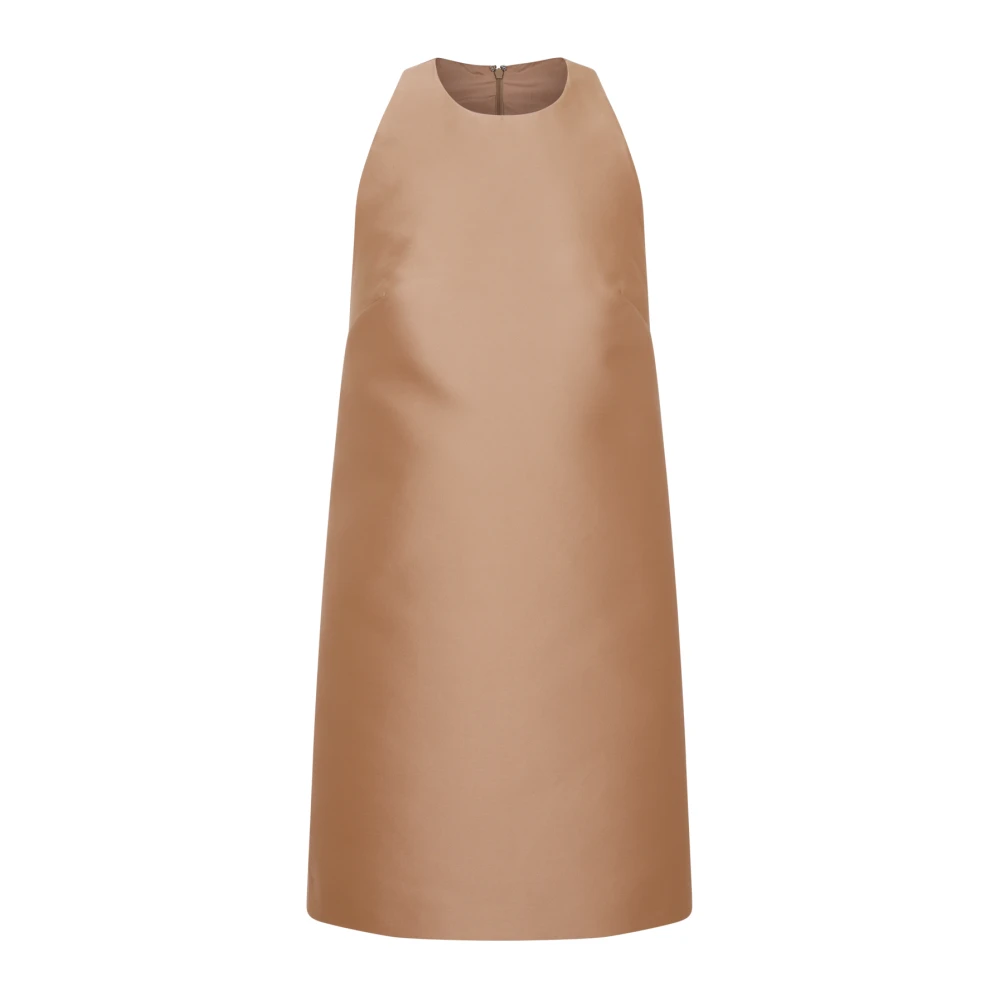 Valentino Sand Halterneck Maxi Klänning Beige, Dam