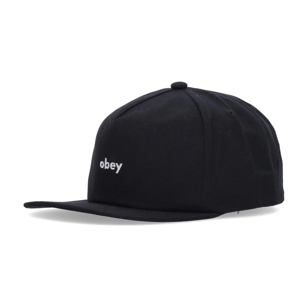 Obey Platte klep snapback pet zwart Black Heren