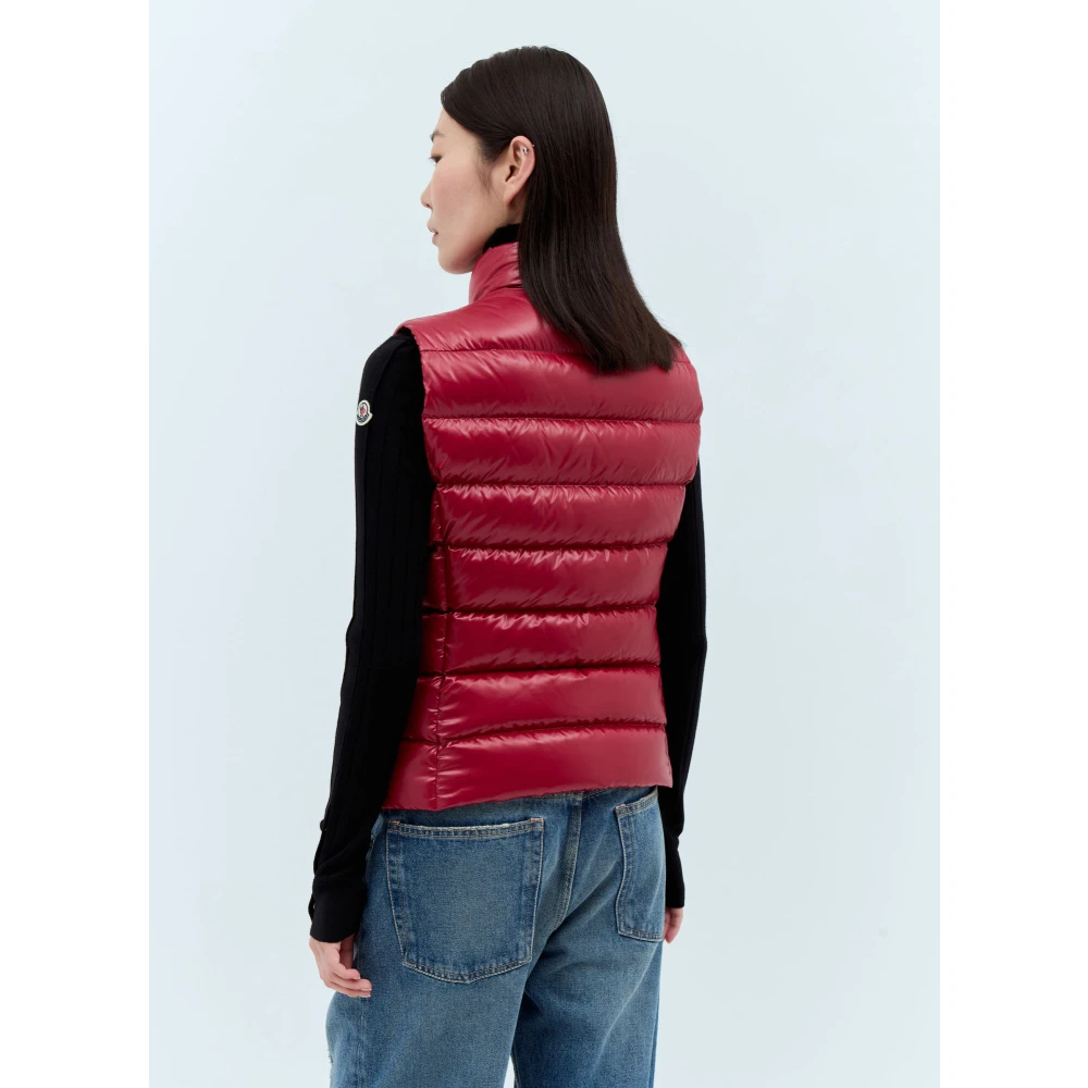 Moncler Gewatteerd Donsvest Red Dames