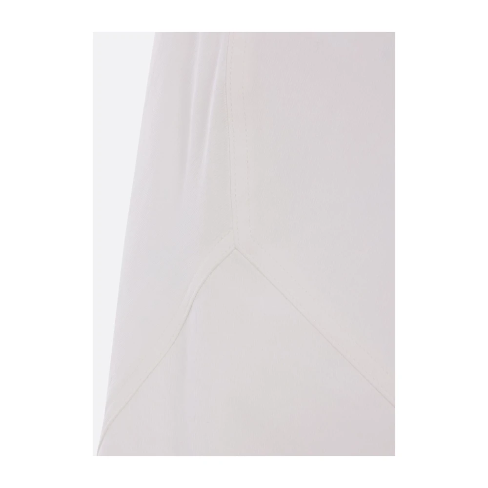 Plan C Witte Midi Rok met Asymmetrische Zoom White Dames