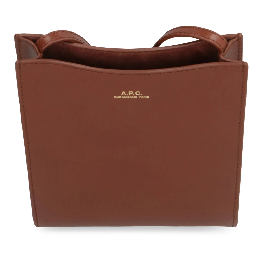 A.p.c. Leren Crossbody Tas met Verstelbare Band Brown Dames