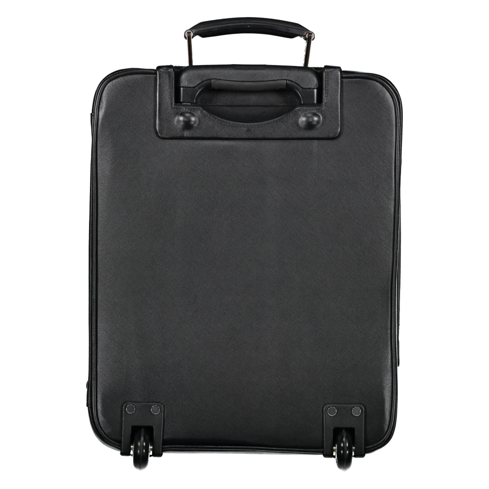 Versace Luxe Kalfsleren Trolley Tas Black Heren