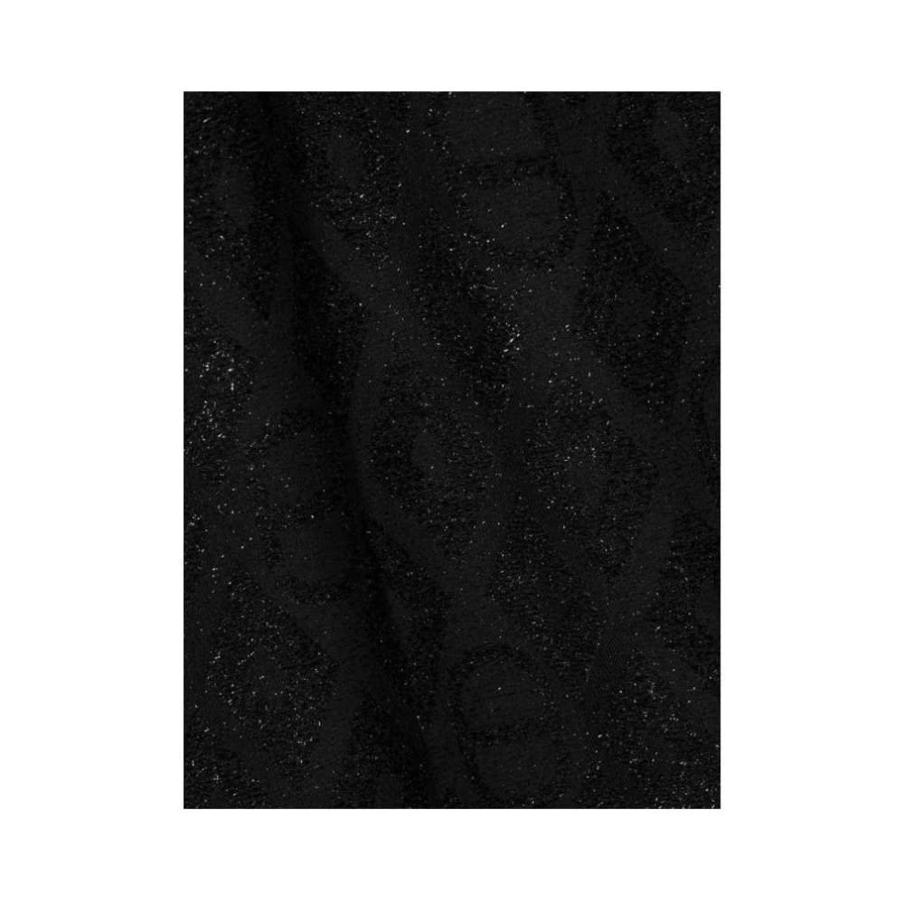 Twinset Lurex Sjaal met Diamantpatroon Black Dames