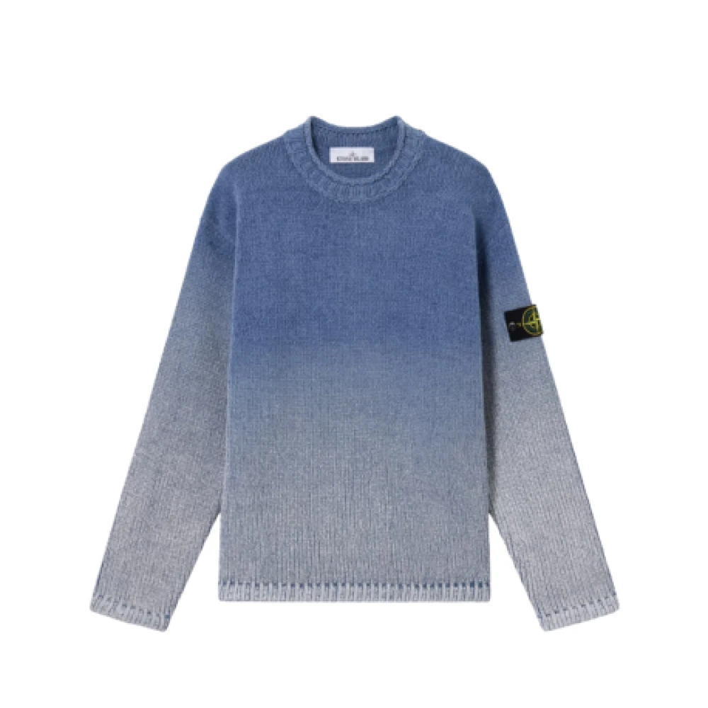 Stone Island Men's Blue Round-Neck Knit Jumper - Round-Neck Knitwear - M - Knitwear