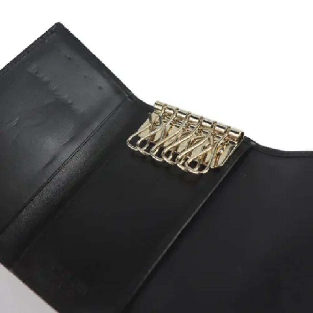 Bvlgari Vintage Pre-owned Leather wallets Black Dames