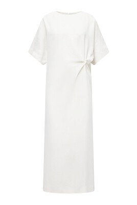 draped-waist-slit-dress