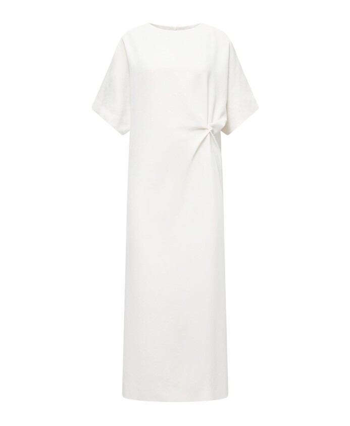 draped-waist-slit-dress