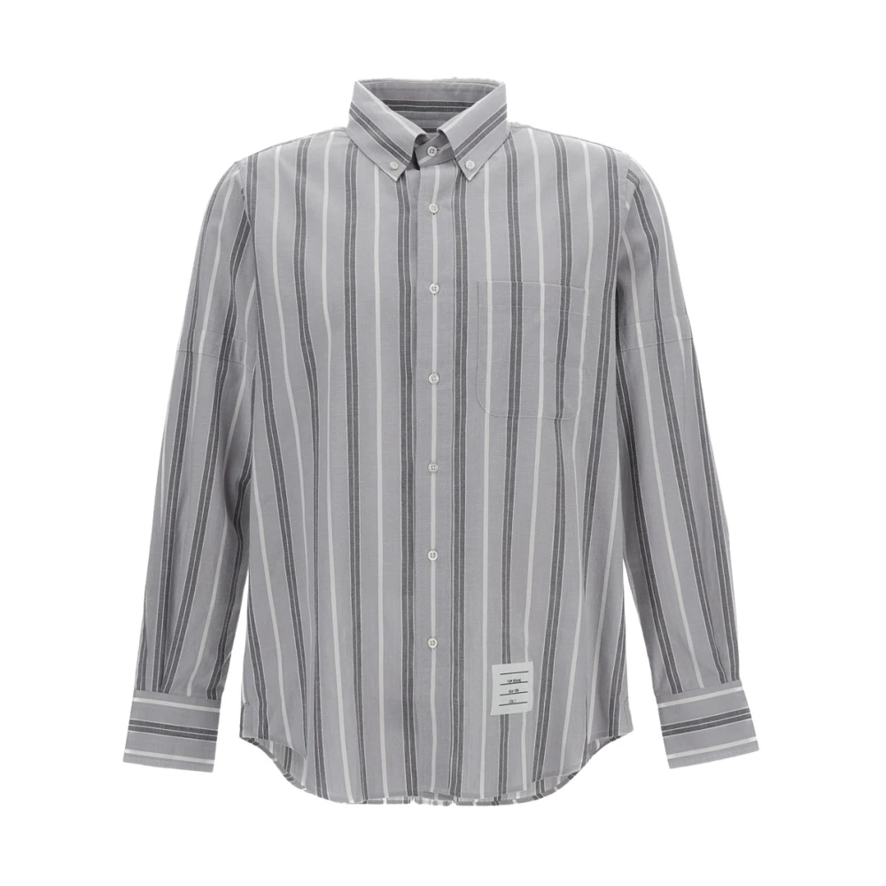 Thom Browne Men's Gray Casual Shirts, L, Casual Shirts