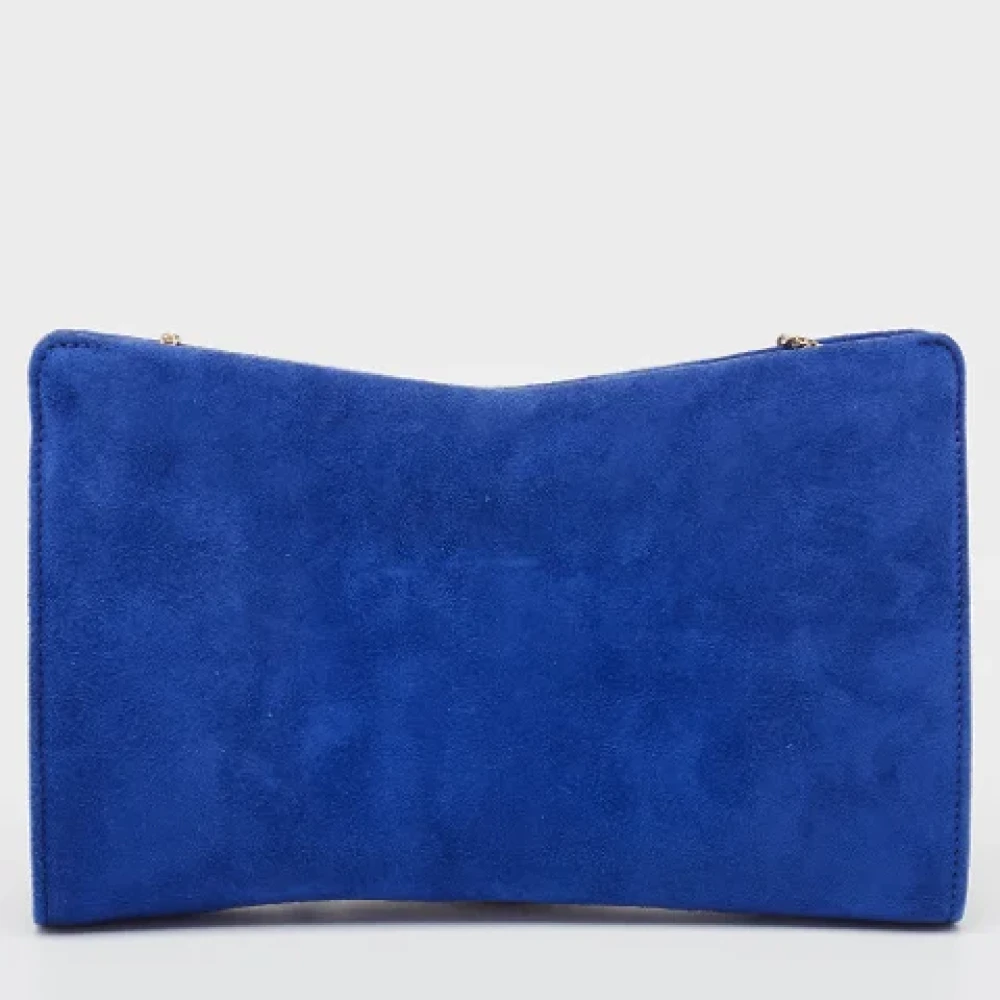 Jimmy Choo Pre-owned Fabric clutches Blue Dames