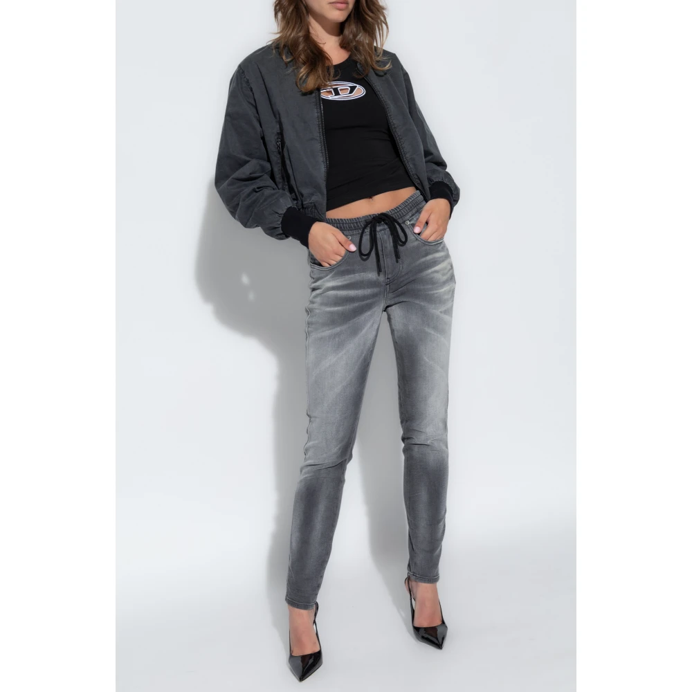 Diesel Broek met 2061 D-Tail logo Gray Dames