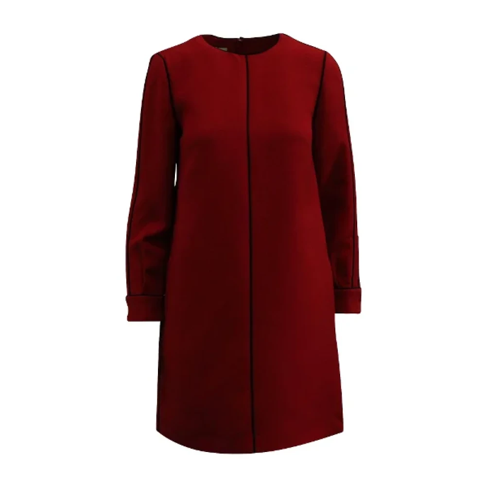 Valentino Vintage Pre-owned Wool dresses Red Dames