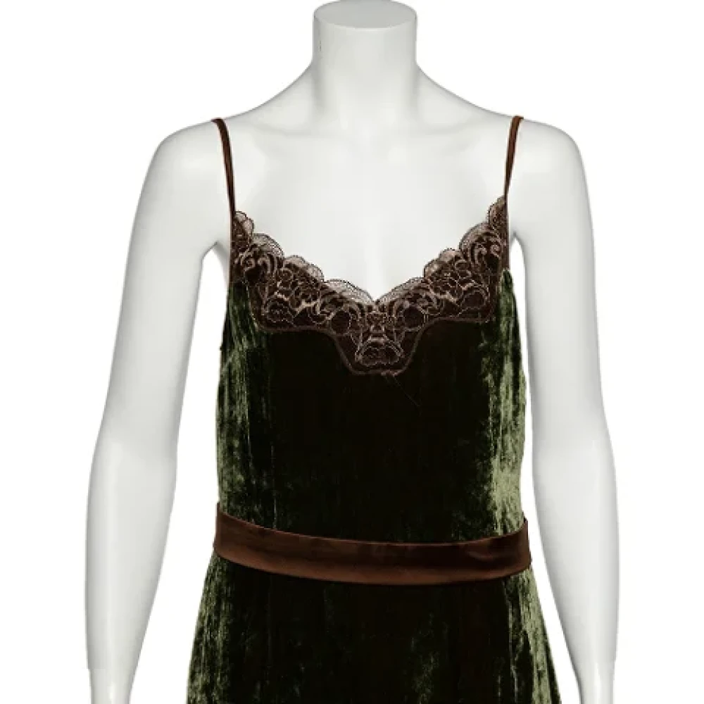 Dolce & Gabbana Pre-owned Lace dresses Green Dames