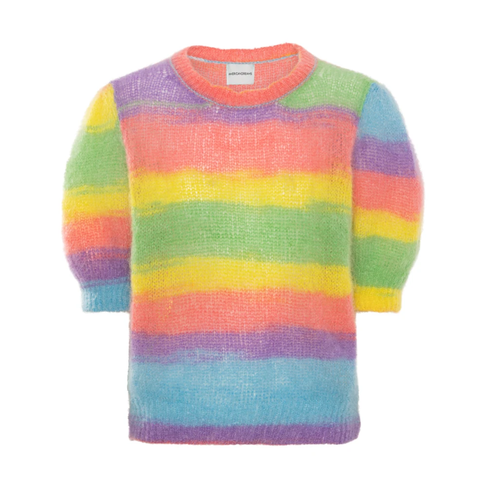 American Dreams Kleurrijke Regenboog Gebreide Trui Multicolor Dames