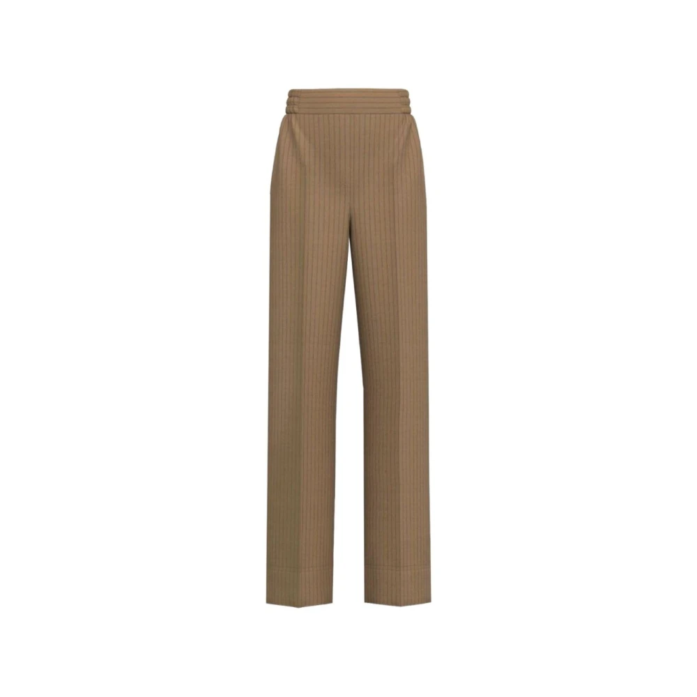 Marella Women's Beige Straight Trousers, Xs, Straight Trousers