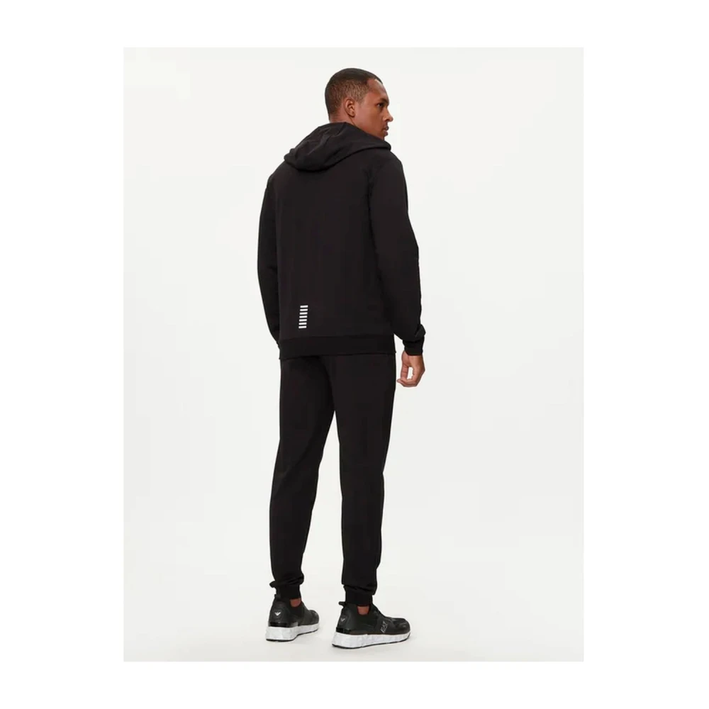 Emporio Armani EA7 Zwart hoodie set met joggers Black Heren