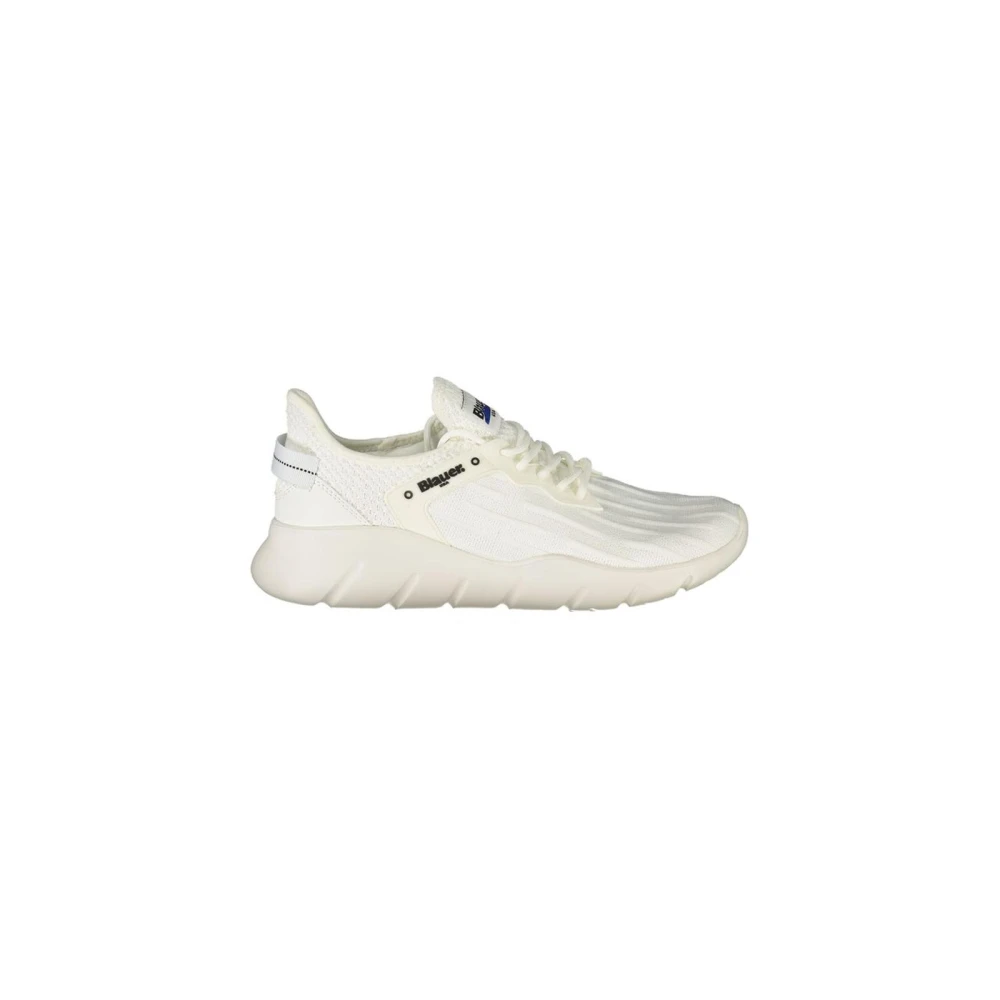 Blauer Men's White Sneakers, 6 Uk, Urban Style Trainers With Bold Details