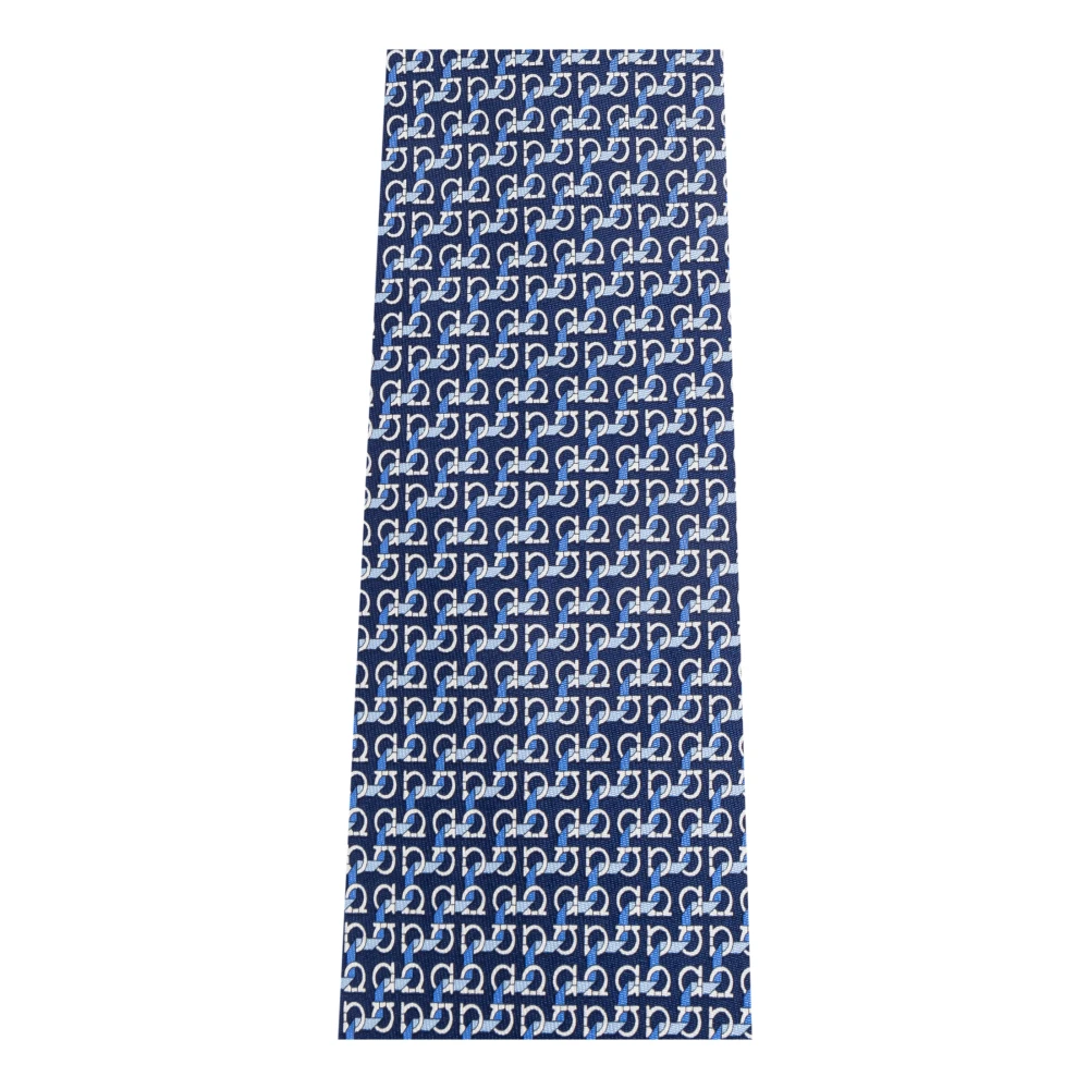 Salvatore Ferragamo Zijden stropdas Blue Heren