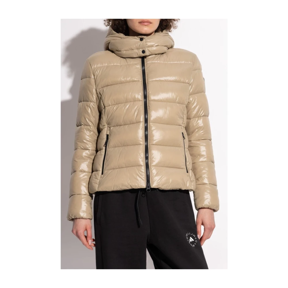 Save The Duck Winddichte Afneembare Capuchon Nylon Jas Beige Dames