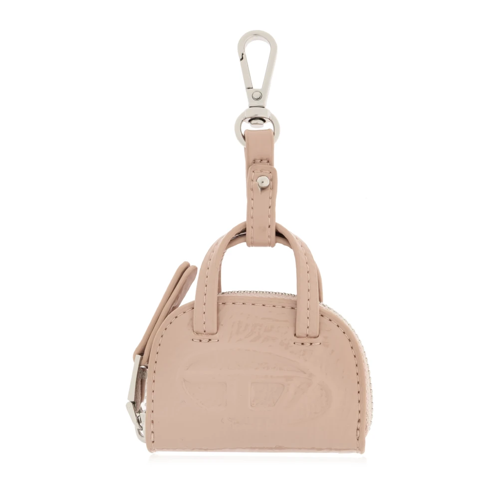 Diesel Beige 1Dr Dome Charm Pouch