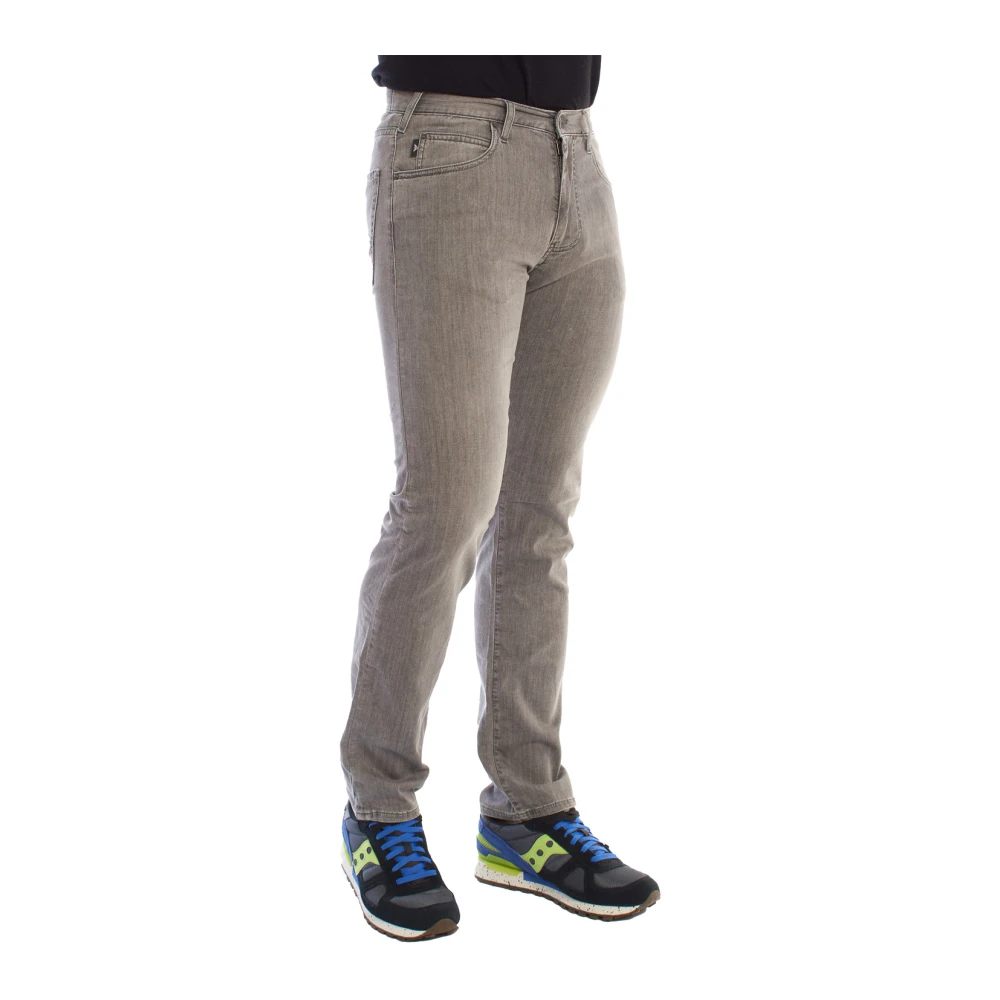 Emporio Armani Klassieke Straight Leg Denim Broek Gray Heren