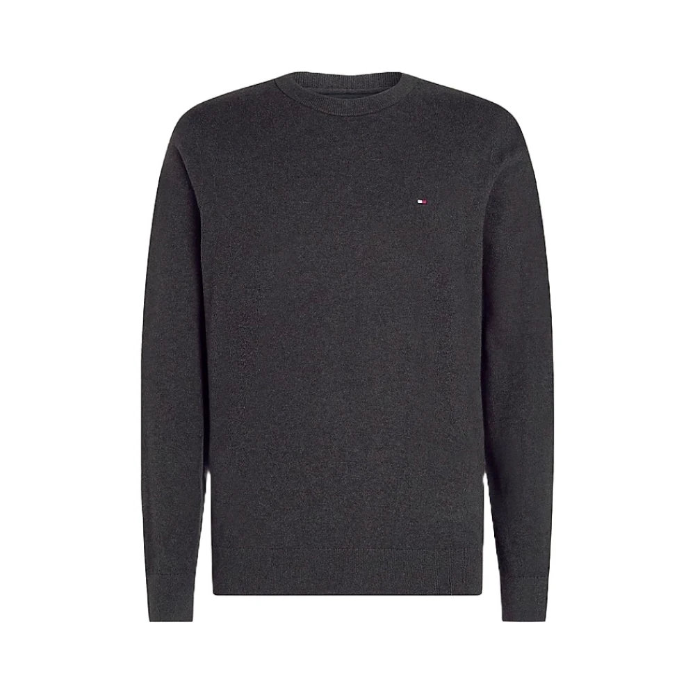 TOMMY HILFIGER Heren Truien & Vesten Lambswool Crew Neck Donkergrijs