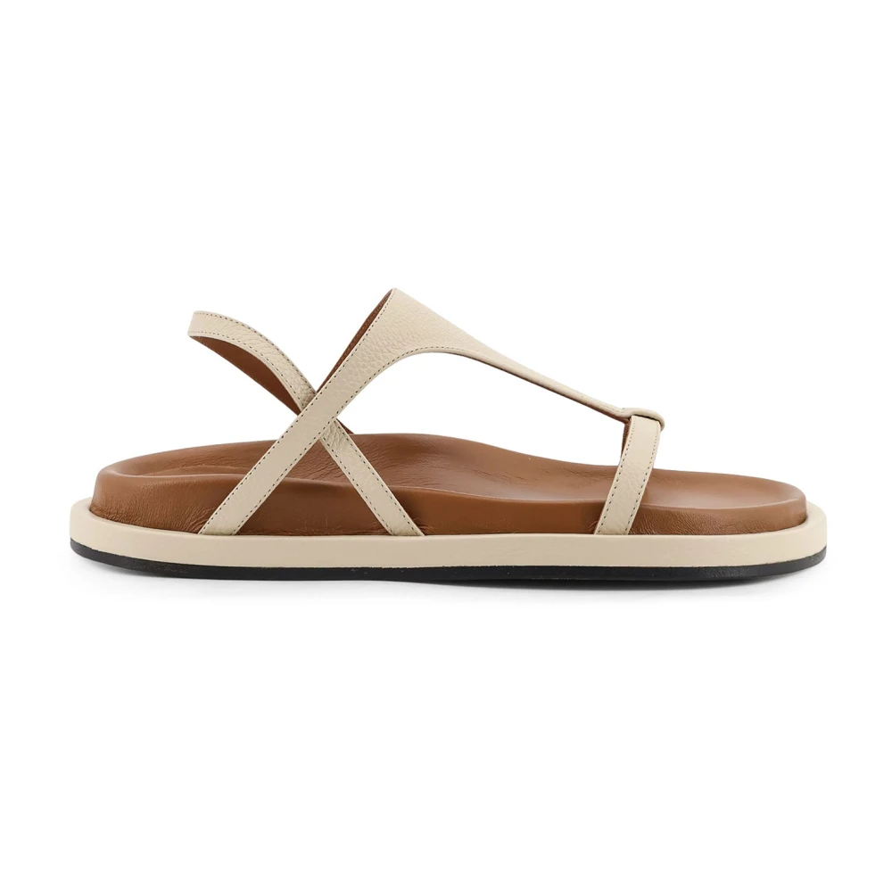Atp Atelier Women's Beige Flat Sandals, 3 Uk, Ultimo Sandal