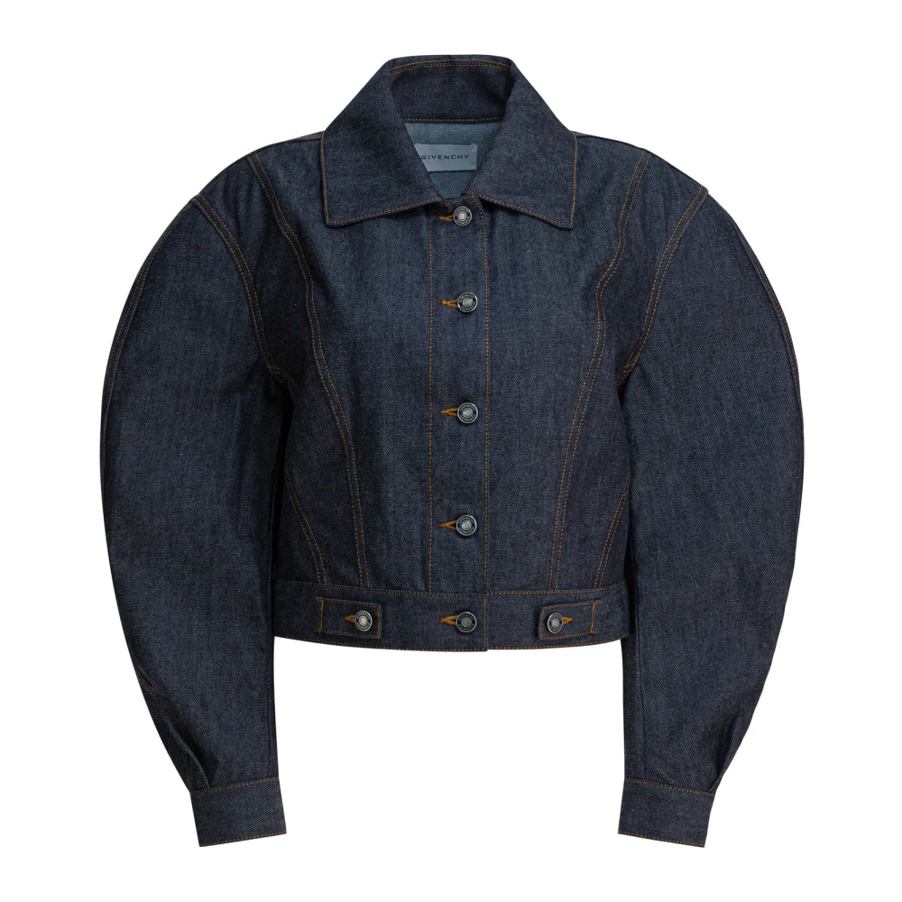 Givenchy Women's Blue Back-To-Front Cocoon Jacket In Raw Denim - Denim Jackets - S - Jackets