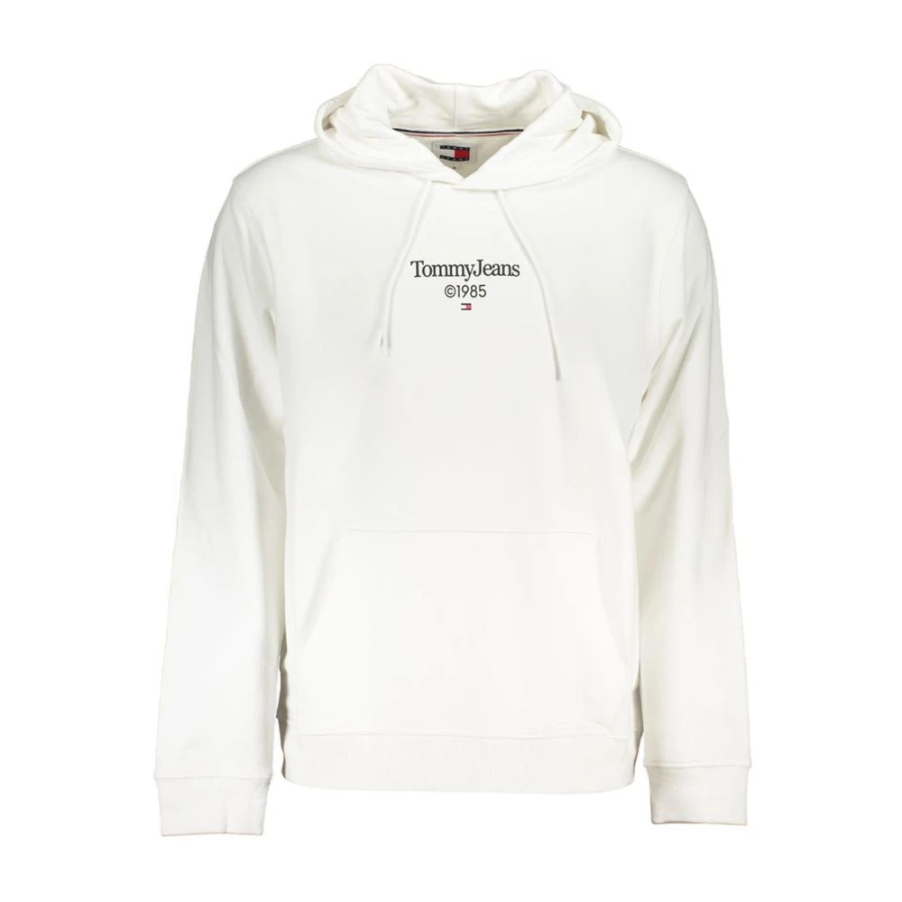 Tommy Hilfiger Men's White Hoodies, Xl, Cotton Hoodie Sweatshirt With Logo