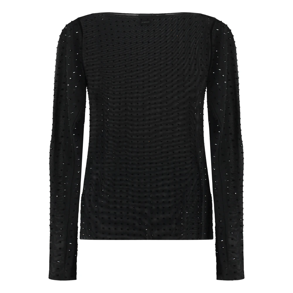 Pinko Women's Black Rouen Long-Sleeve Top - Blouses - S - Blouses & Shirts