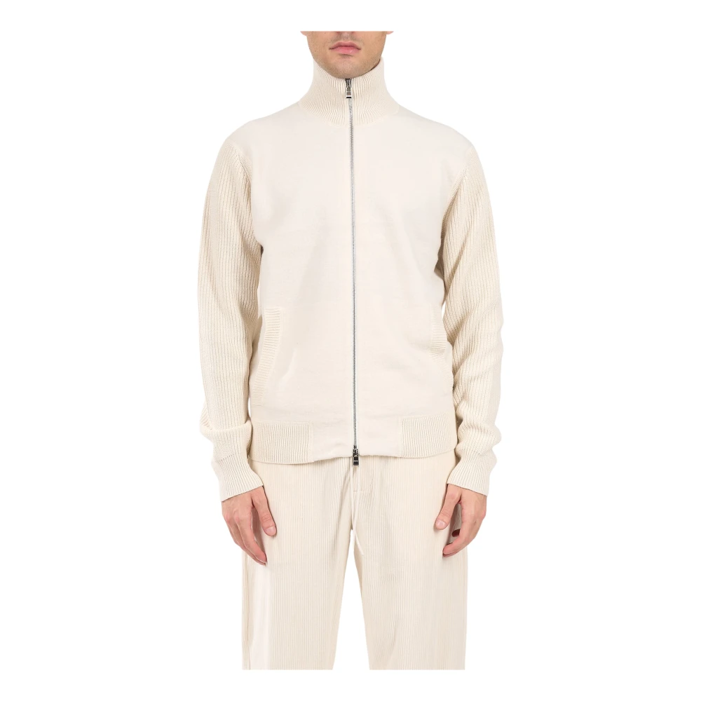 Hugo Boss Cardigan met rits van wolmix Beige Heren