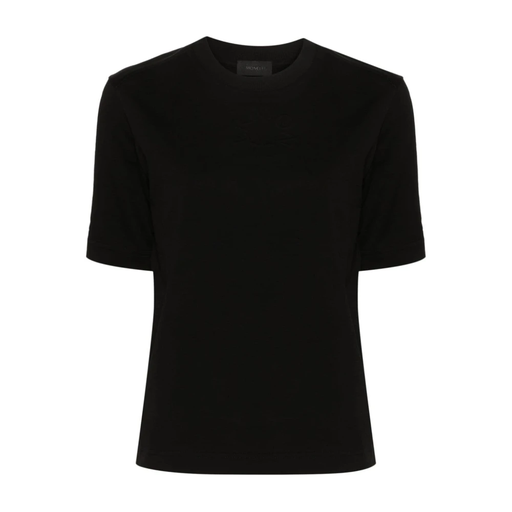 Moncler Zwarte SS T-shirt Black Dames