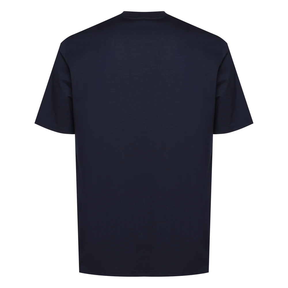 Giuliano Galiano Blauw Ronde Hals T-shirt Made in Italy Blue Heren