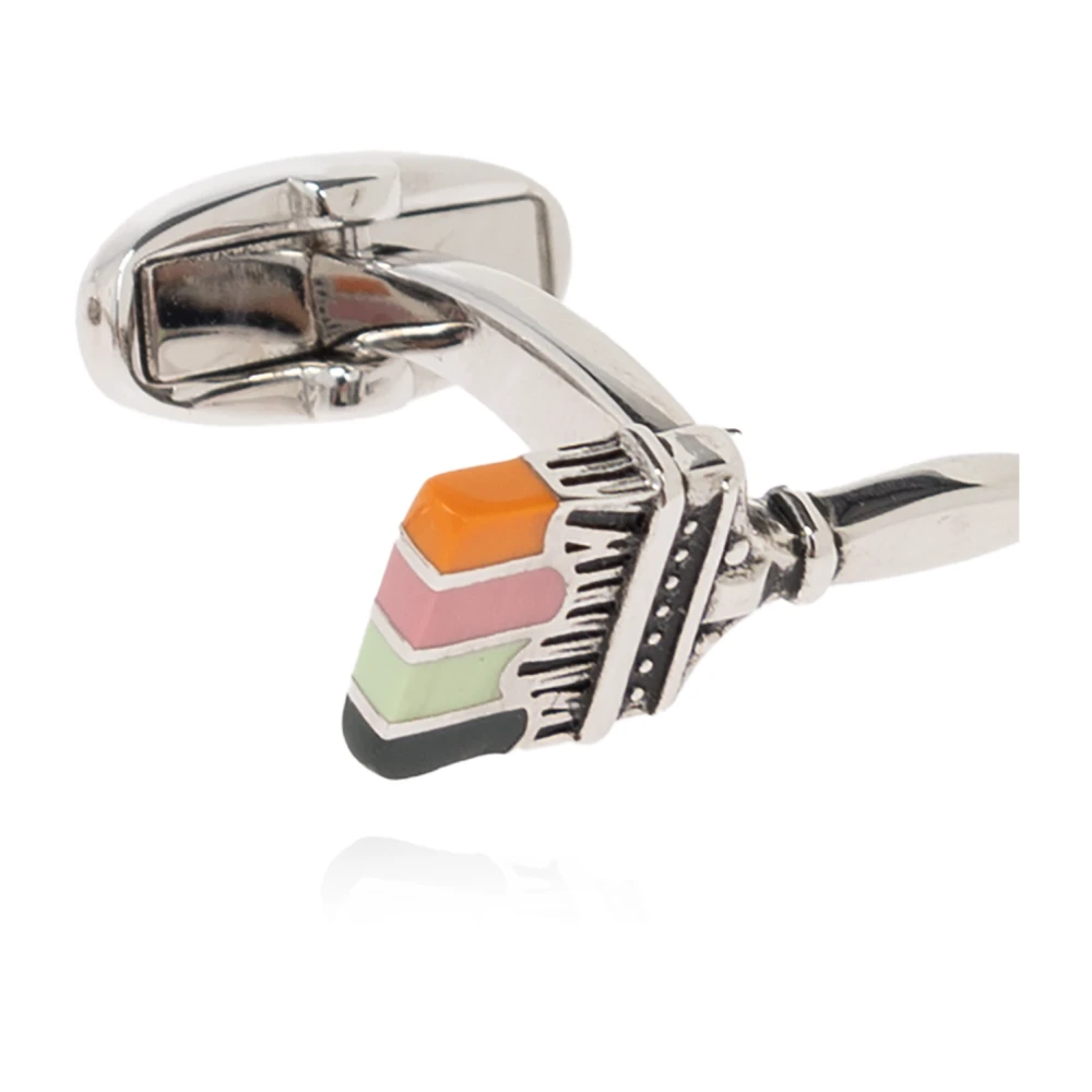 Paul Smith Manchetknopen met borstelmotief Gray Heren