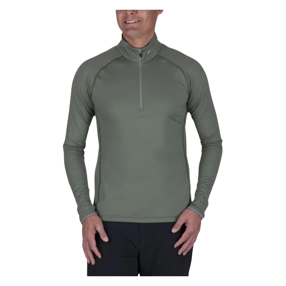 Kjus Groen Rook Pewter Midlayer Half-Zip Green Heren